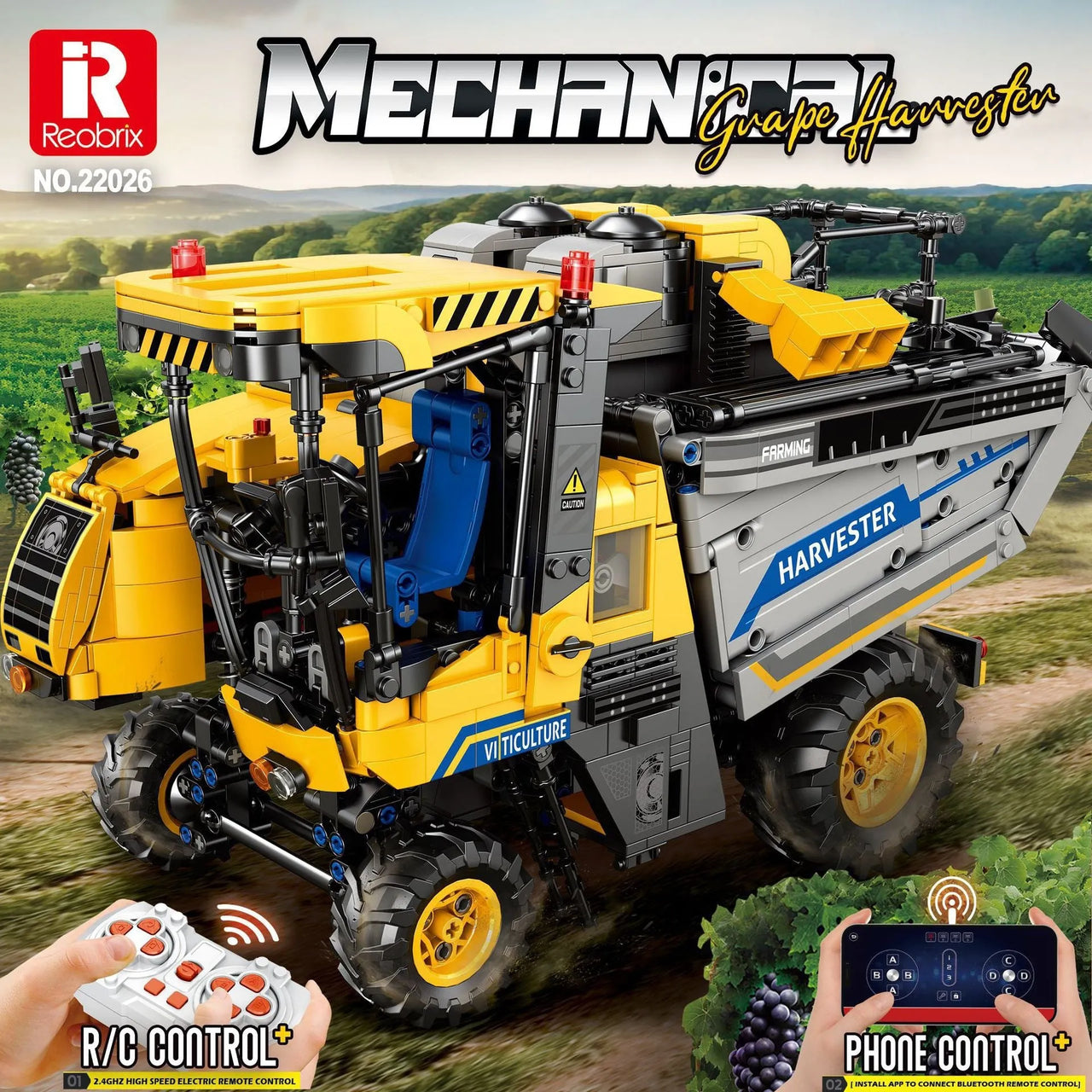 Building Blocks Technic MOC Motorized Grape Harvester Bricks Toy - 2