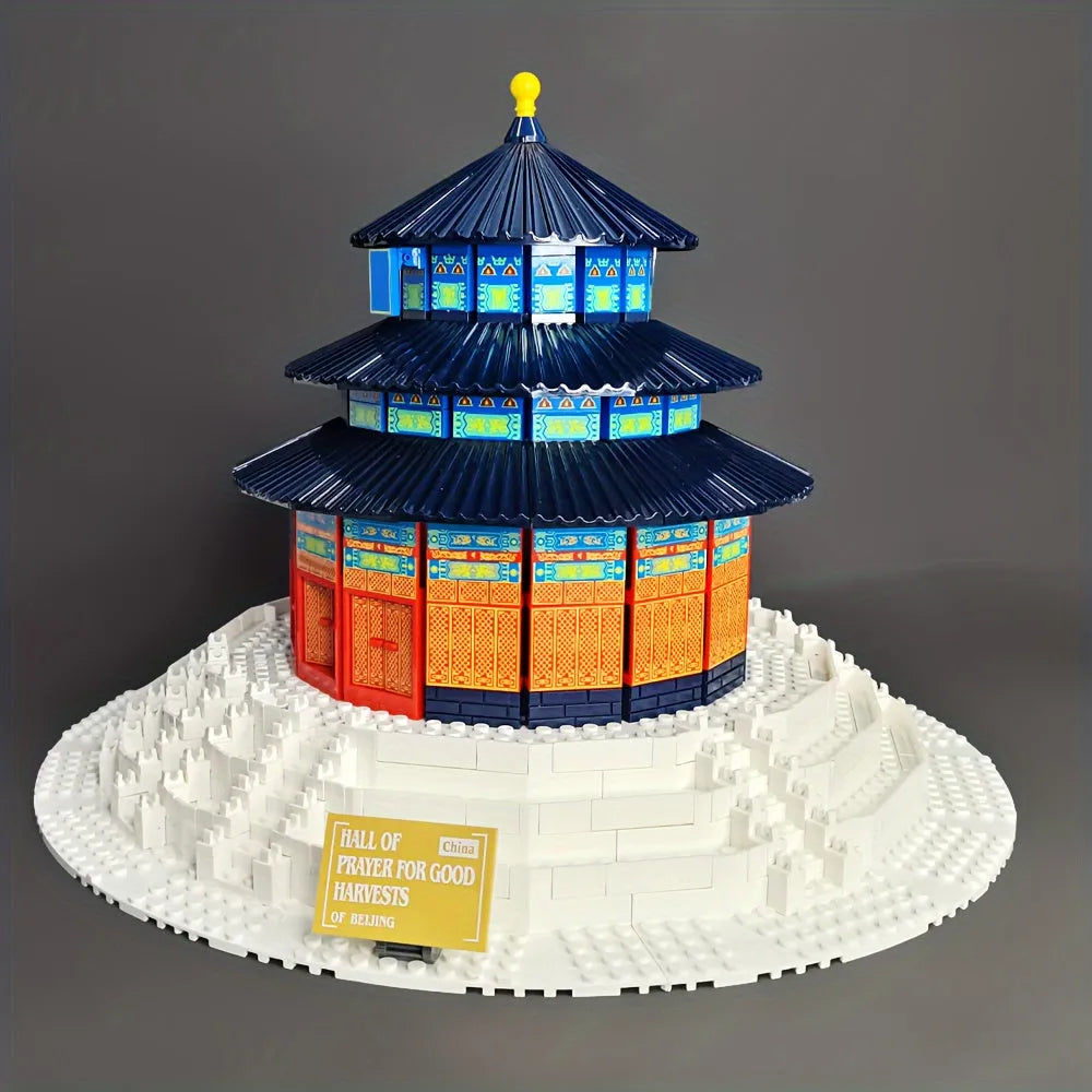 Building Blocks MOC Architecture Temple Of Heaven Bricks Toy - 1
