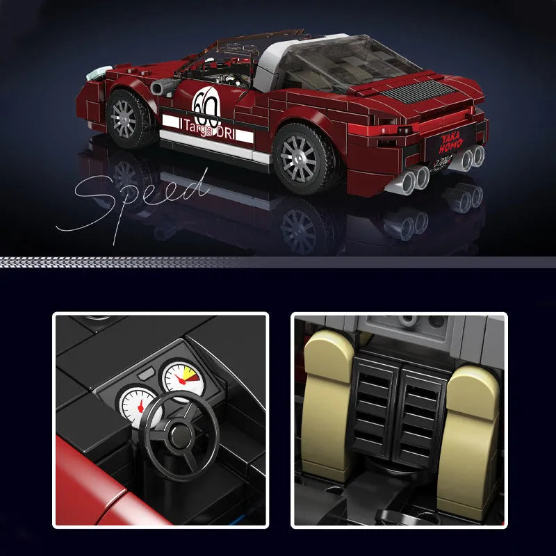 Building Blocks Tech Mini 911 Targa Speed Car Champions Bricks Toy Construction Set Toys - 3