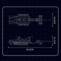 Thumbnail for Building Blocks Military Motorized Semi Tracked Armored Vehicle Bricks Toy Construction Set Toys - 3