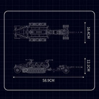 Thumbnail for Building Blocks Military Motorized Semi Tracked Armored Vehicle Bricks Toy - 3