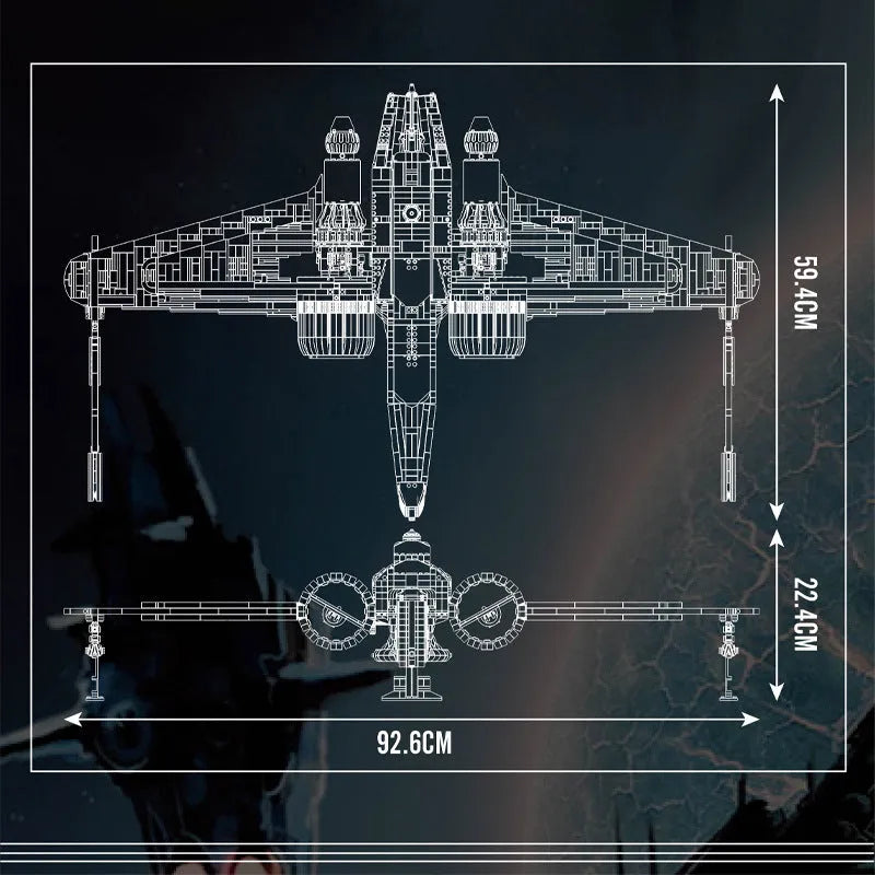 Building Blocks Star Wars MOC ARC-170 Starfighter Bricks Toy - 4