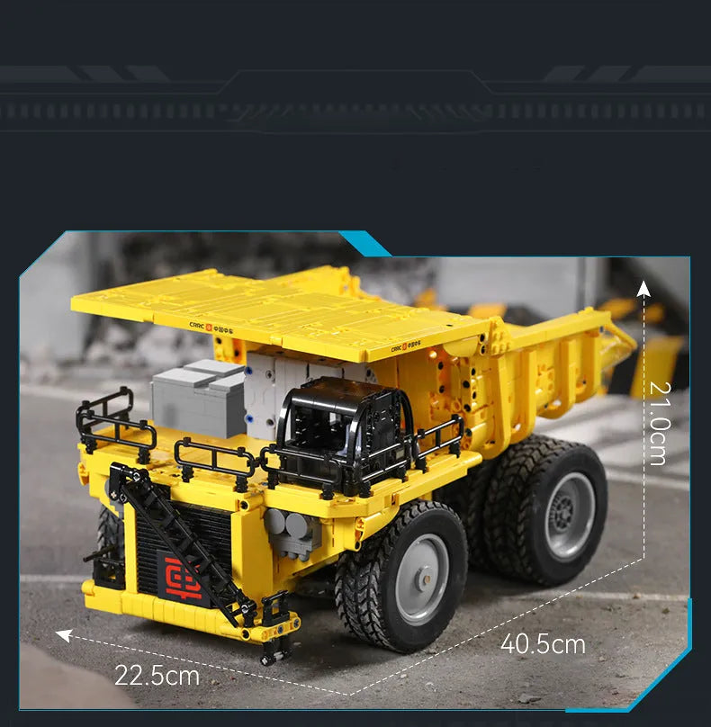 Building Blocks Tech MOC CR240E Mining Dump Truck Bricks Toy Construction Set Toys - 6