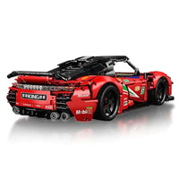 Thumbnail for Building Blocks Tech MOC Motorized Porsche 911 Super Car Bricks Toy - 3