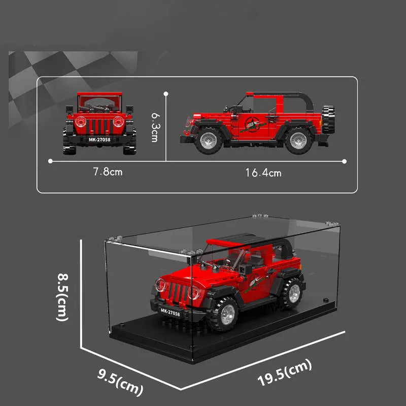 Building Blocks Tech Mini Wrangler Speed Car Champions Bricks Toy Construction Set Toys - 6