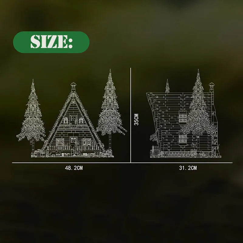 Building Blocks Creator Expert MOC Cabin In The Woods Bricks Toy Construction Set Toys - 4