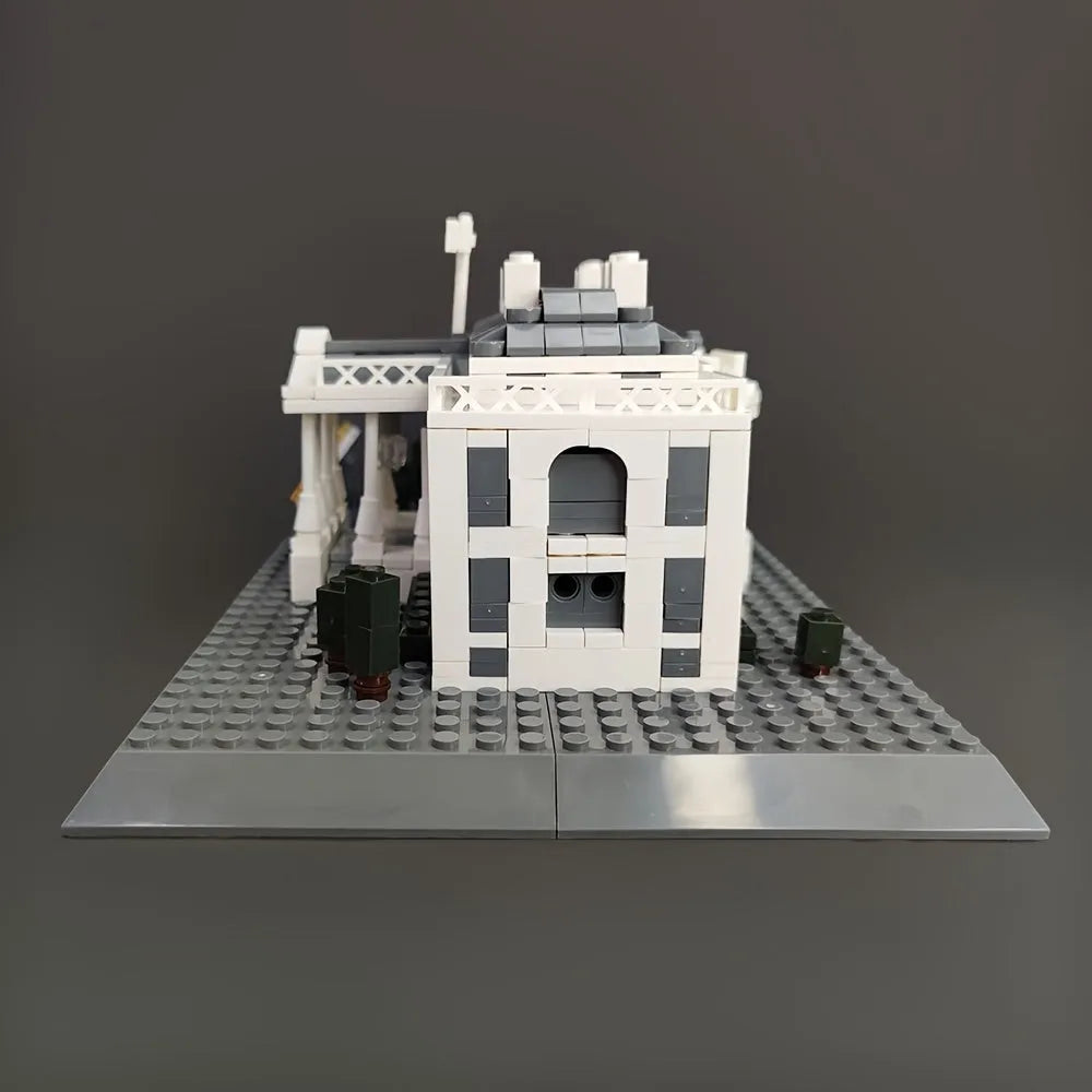 Building Blocks MOC Architecture 7018 White House Bricks Skyline Kids Toys - 13