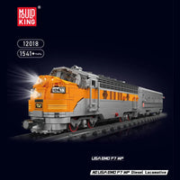 Thumbnail for Building Blocks Tech USA EMD F7 WP Diesel Locomotive Train Bricks Toy - 2