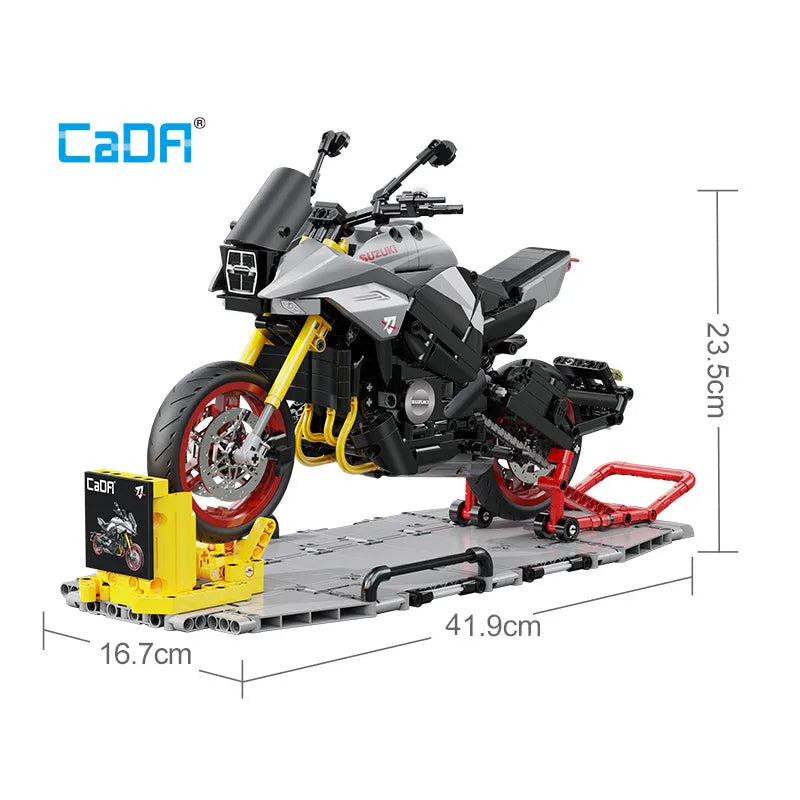 Building Blocks Tech MOC Suzuki Katana Motorcycle Bricks Toy Construction Set Toys - 1