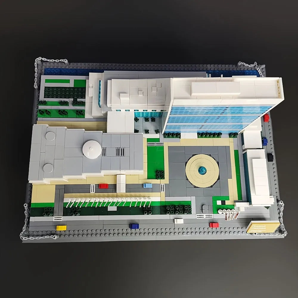 Building Blocks MOC Architecture NY United Nations HQ Bricks Kids Toys Construction Set Toys - 11
