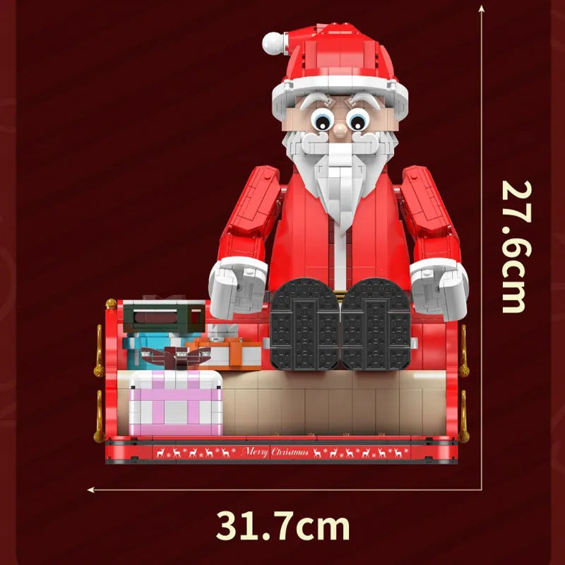 Building Blocks Creator Expert MOC City Santa Claus Bricks Toy - 4