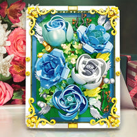 Thumbnail for Building Blocks Art MOC Heart Of The Ocean Picture Frame Bricks Toy Construction Set Toys - 4