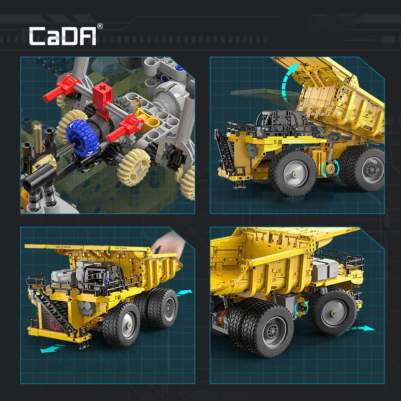 Building Blocks Tech MOC Motorized CR240E Mining Dump Truck Bricks Toy - 8
