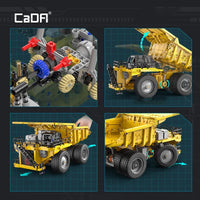 Thumbnail for Building Blocks Tech MOC Motorized CR240E Mining Dump Truck Bricks Toy - 8