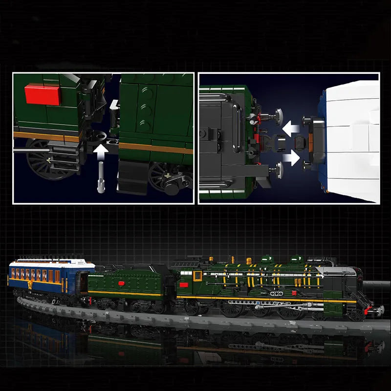 Building Blocks Orient Express French Railways SNCF 231 Steam Locomotive Bricks Toy Construction Set Toys - 3