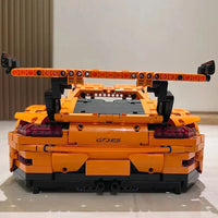 Thumbnail for Building Blocks Tech MOC 20001 Porsche 911 GT3 RS Racing Car Bricks Toy - 4