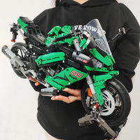 Thumbnail for Building Blocks Tech MOC Kawasaki NINJA 1000SX Motorcycle Bricks Toy Construction Set Toys - 5