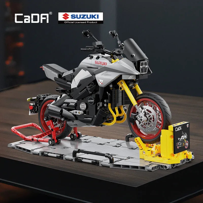Building Blocks Tech MOC Suzuki Katana Motorcycle Bricks Toy Construction Set Toys - 2