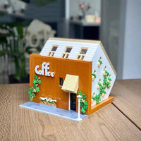 Thumbnail for Building Blocks Street Experts MOC City Upside Down Cafe Bricks Toy Construction Set Toys - 6