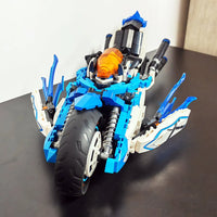 Thumbnail for Building Blocks Tech MOC CYBERANGEL Concept Motorcycle Bricks Toy - 17