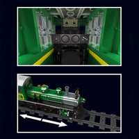 Thumbnail for Building Blocks Tech RC 4-4-0 Steam Locomotive RC Train Bricks Toy Construction Set Toys - 5