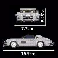 Thumbnail for Building Blocks Tech Mini Mercedes - Benz 300SL Speed Champions Racers Bricks Toy - 6