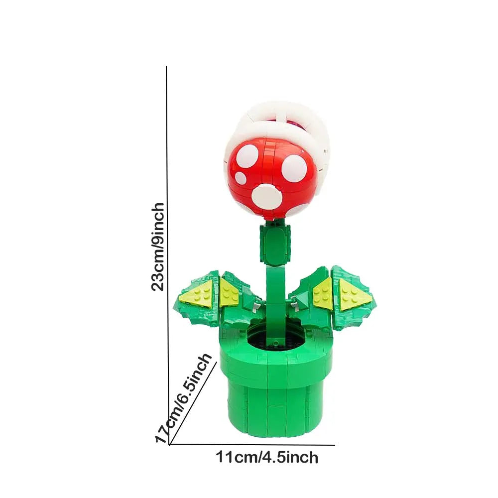 Building Blocks Creator Expert Super Mario Movie Piranha Plant Bricks Toy - 1