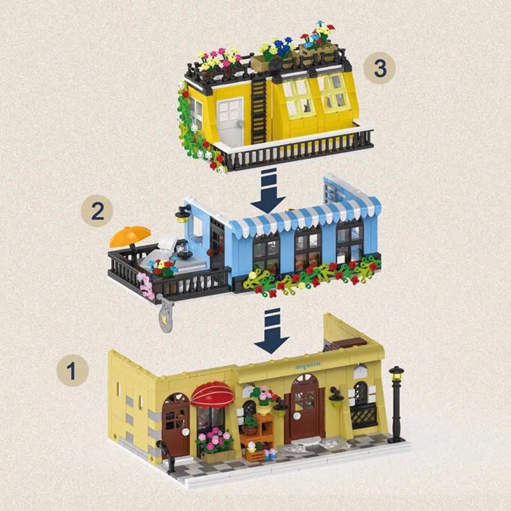 Building Blocks Creator Expert MOC City Hotel Block Module Bricks Toy - 4