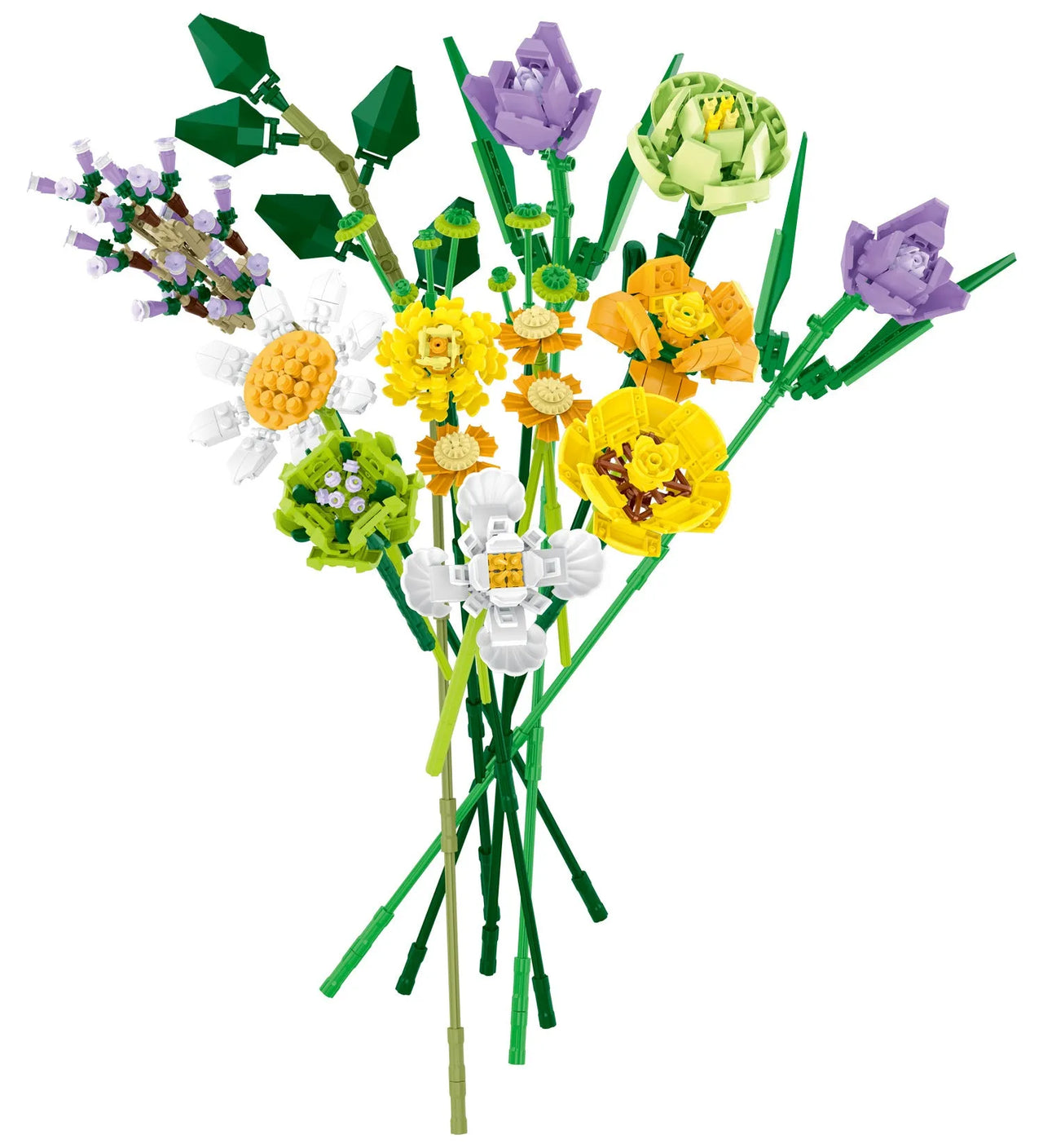 Building Blocks Ideas MOC Creator Expert Flower Bouquet Bricks Toy Construction Set Toys - 1