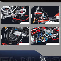 Thumbnail for Building Blocks Tech MOC BMW R1250 Super Motorcycle Bricks Toy Construction Set Toys - 5