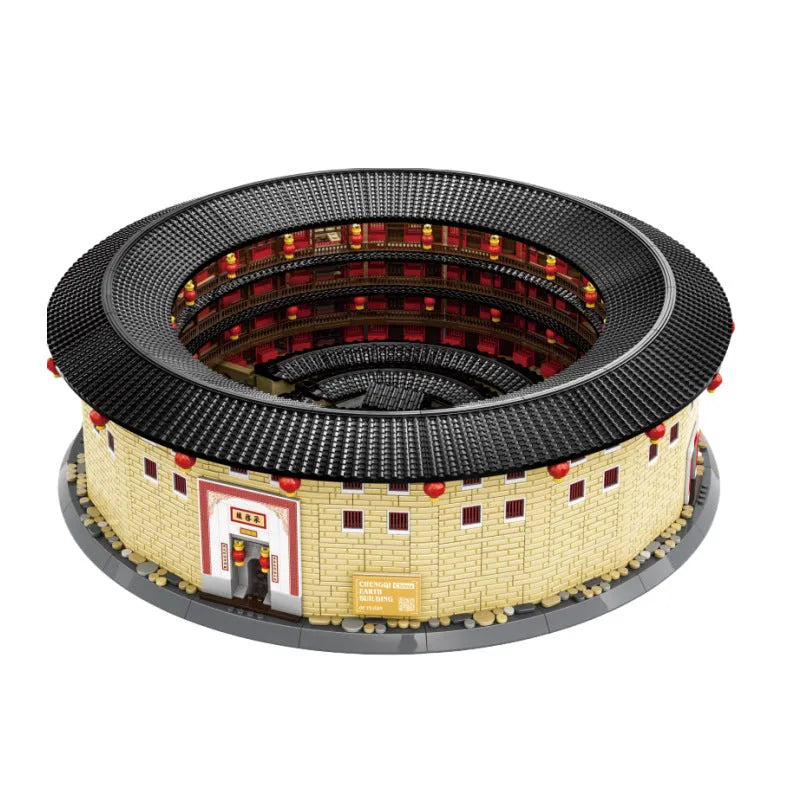 Building Blocks Creator Expert Fujian Hakka Tulou Chengqi Bricks Toy - 1