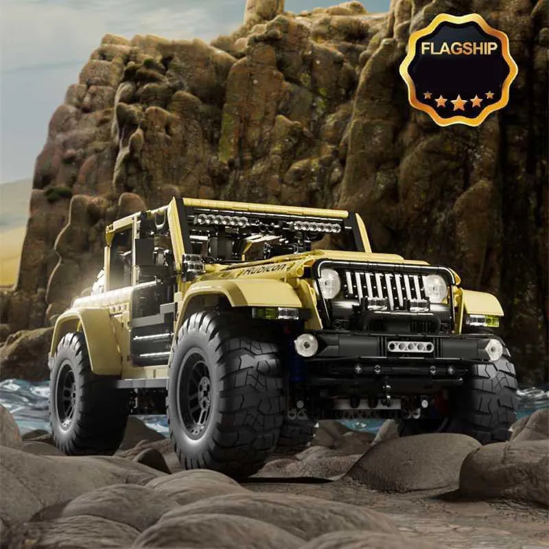 Building Blocks Tech MOC RC Jeep Wrangler SUV Car Bricks Toy Construction Set Toys - 3