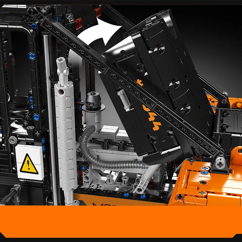 Building Blocks Tech Motorized RC Heavy Forklift Truck Bricks Toy Construction Set Toys - 6