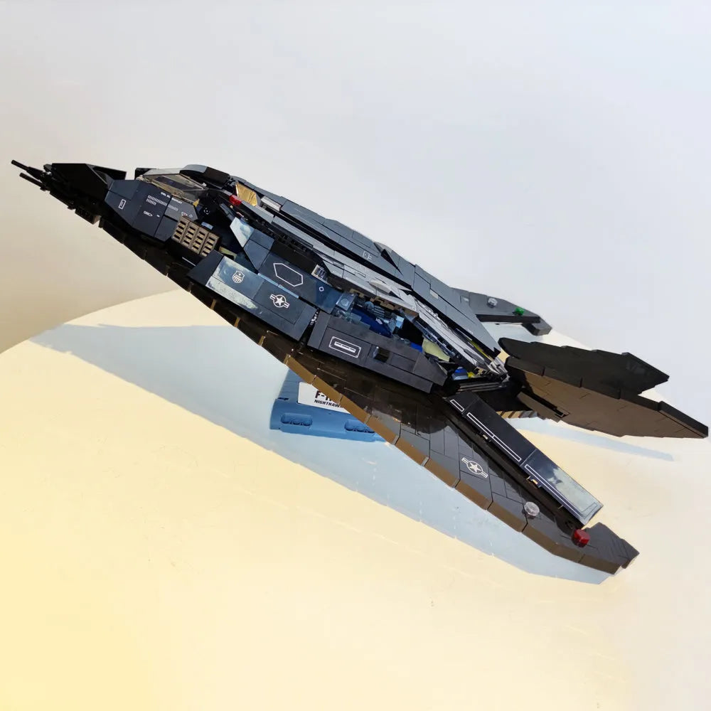 Building Blocks Military MOC Stealth Aircraft F - 117A Nighthawk Bricks Toy - 4
