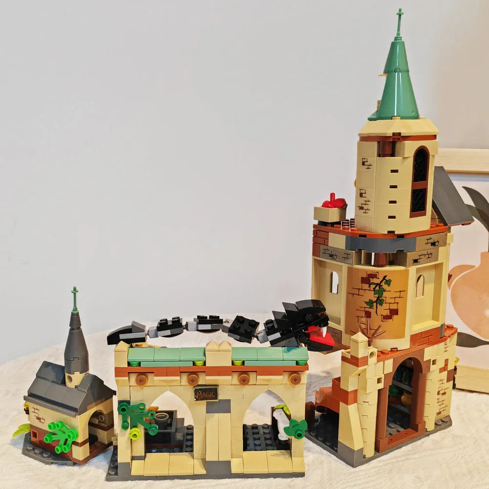 Building Blocks Creator Harry Potter MOC Magic Courtyard Bricks Toy Construction Set Toys - 4