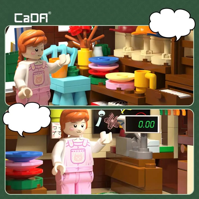 Building Blocks Creator Expert Japanese Style Cats Store Bricks Toy Construction Set Toys - 5