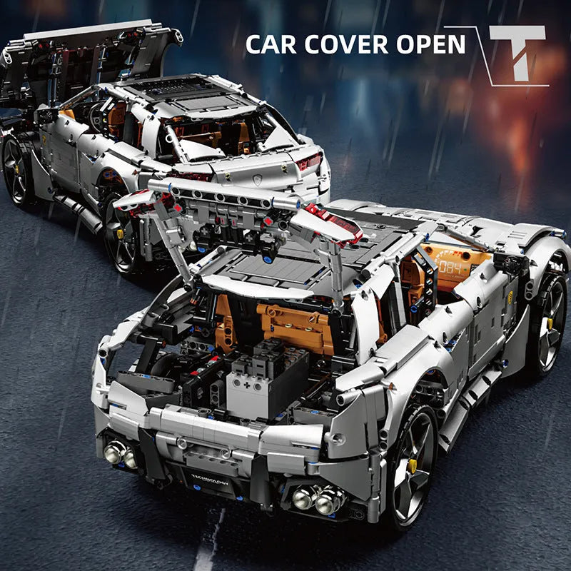 Building Blocks Tech MOC Ferrari Purosangue SUV Supercar Bricks Toy - 4