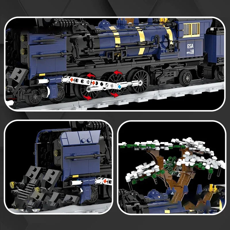 Motorized Oriental Express Simulation Train Building Blocks