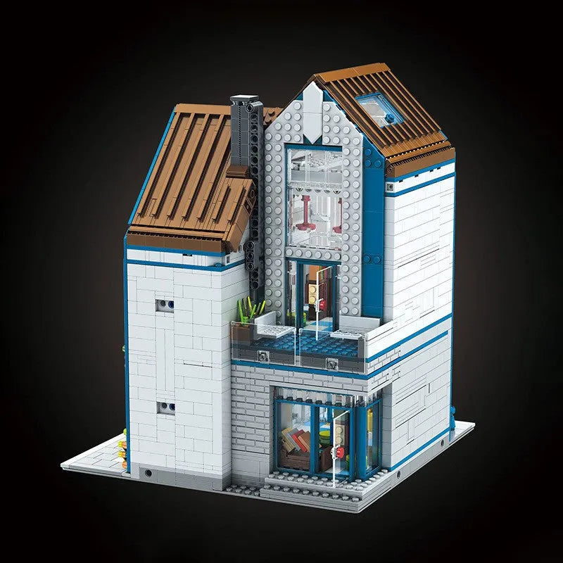 Building Blocks Creator Expert MOC Modern Library Bricks Toy - 3