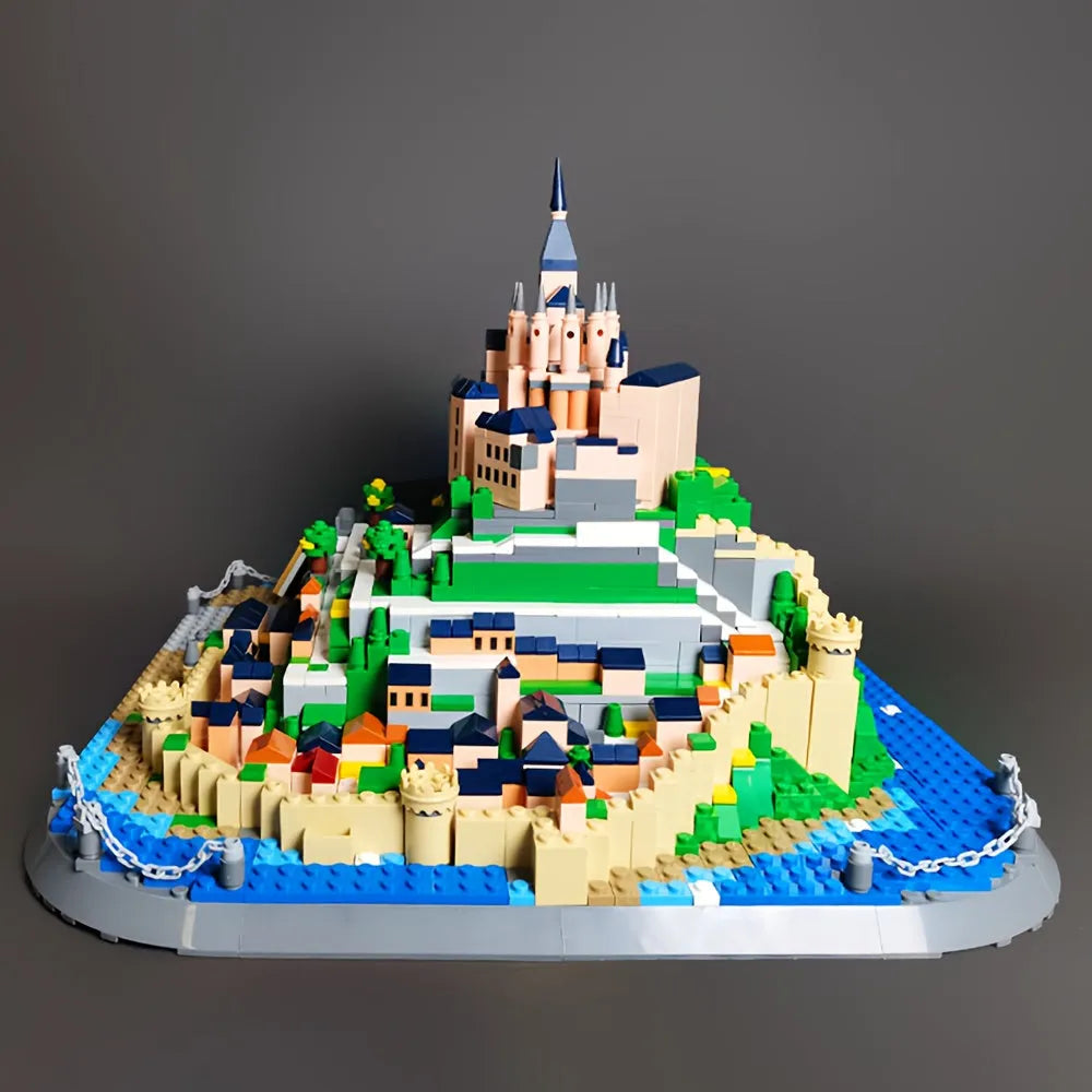 Building Blocks Architecture MOC Famous Saint Michel Mount Bricks Toy - 4