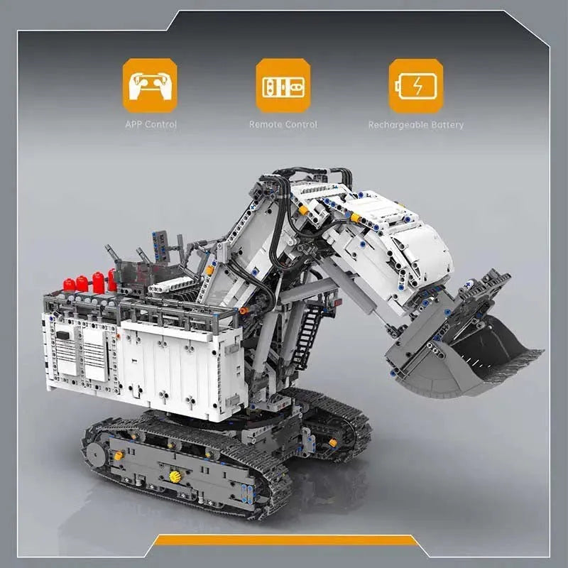 Building Blocks Tech MOC Liebherr R9800 Excavator Bricks Toy - 6