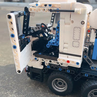 Thumbnail for Building Blocks Tech MOC APP Mechanical RC Mixer Truck Bricks Toy - 5