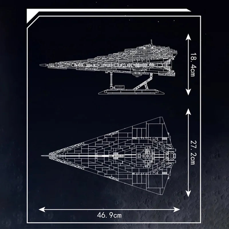 Building Blocks Star Wars MOC Renaissance Class Destroyer Bricks Toy - 3