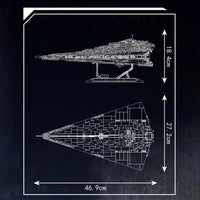 Thumbnail for Building Blocks Star Wars MOC Renaissance Class Destroyer Bricks Toy - 3