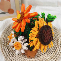 Thumbnail for Building Blocks Creator Expert MOC Creeper Plant Potted Bricks Toy Construction Set Toys - 8