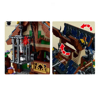 Thumbnail for Building Blocks Creator Expert MOC Medieval Witch House Bricks Toy - 6