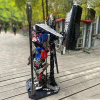 Thumbnail for Building Blocks DJ Rambo Man MOC Mecha Transformer Robot Bricks Toys - 7