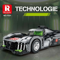 Thumbnail for Building Blocks Tech MOC PEUGEOT 9X8 Hybrid Racing Car Bricks Toy Construction Set Toys - 2