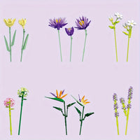 Thumbnail for Building Blocks Creator Expert Ideas Tropical Flower Bouquet Bricks Toy Construction Set Toys - 6