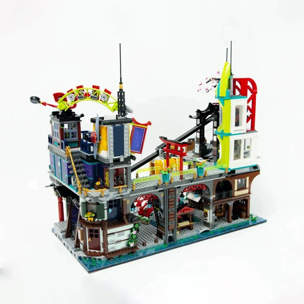 Building Blocks MOC Ninjago Building Block City Markets Bricks Toy - 7
